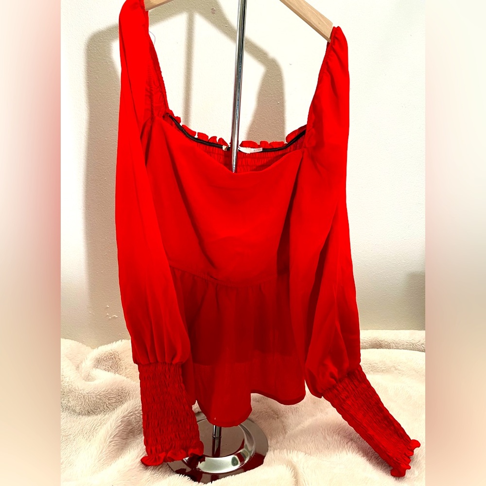 NWT Francesca’s Red Blouse
